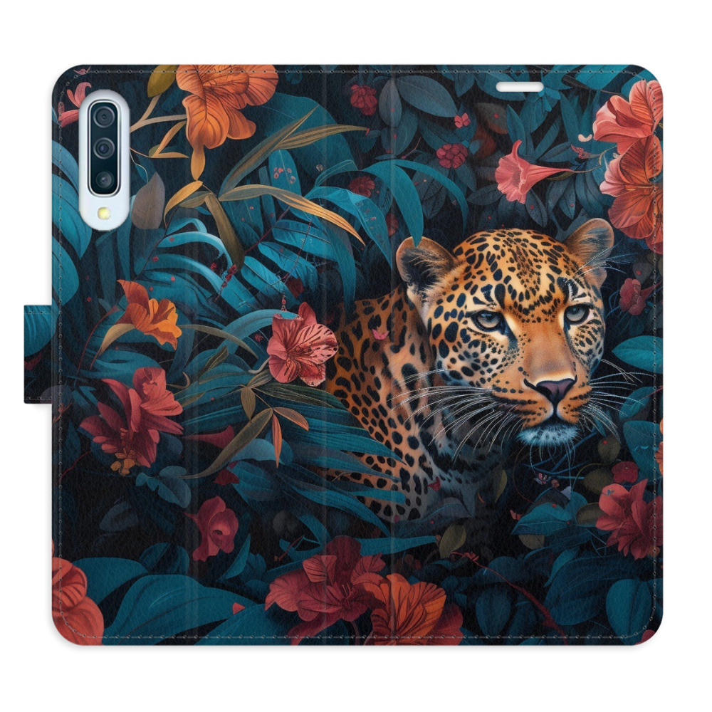 Flipové puzdro iSaprio - Flower Jaguar 02 - Samsung Galaxy A50