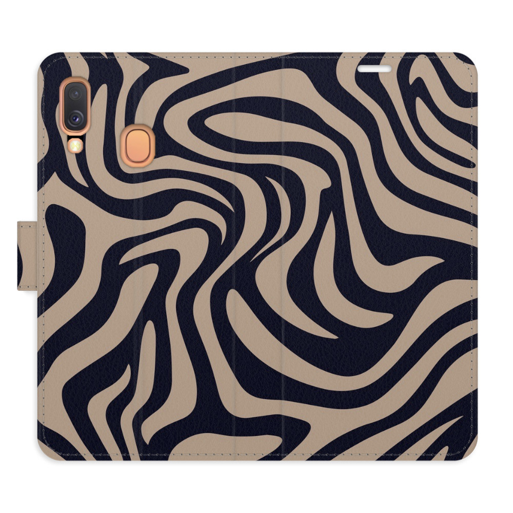 Flipové puzdro iSaprio - Zebra Black 02 - Samsung Galaxy A40