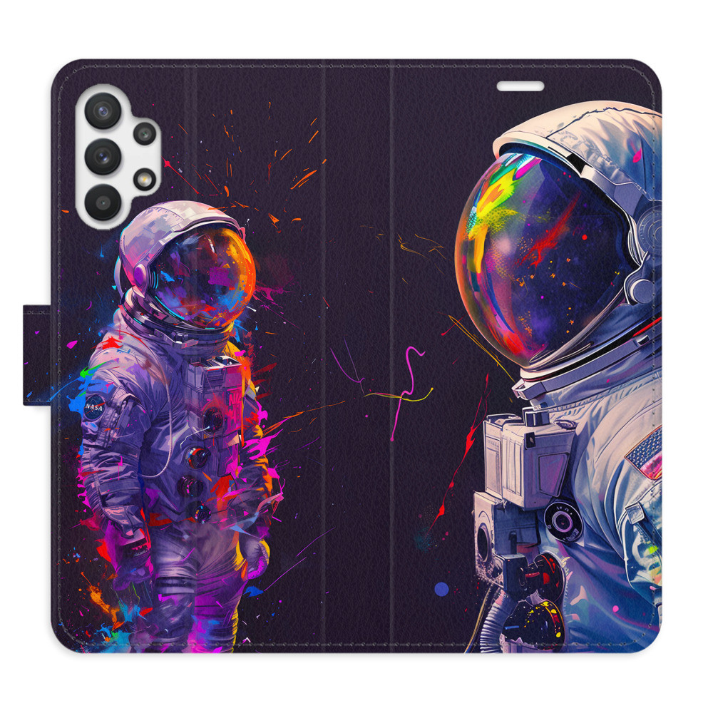 Flipové puzdro iSaprio - Neon Astronaut 02 - Samsung Galaxy A32 5G