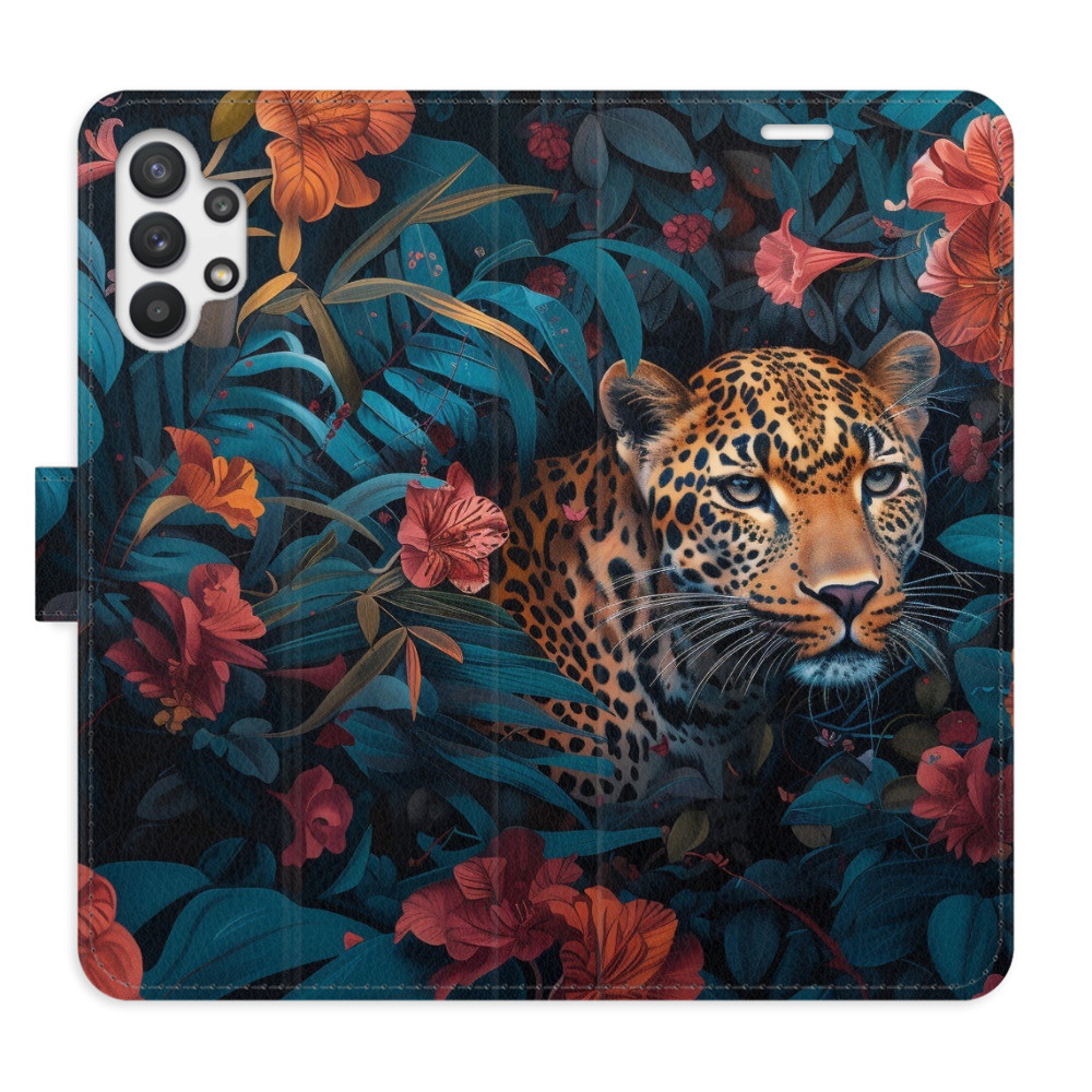 Flipové puzdro iSaprio - Flower Jaguar 02 - Samsung Galaxy A32 5G