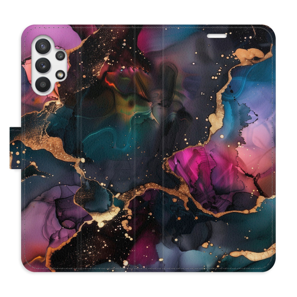 Flipové puzdro iSaprio - Dark Marble - Samsung Galaxy A32 5G