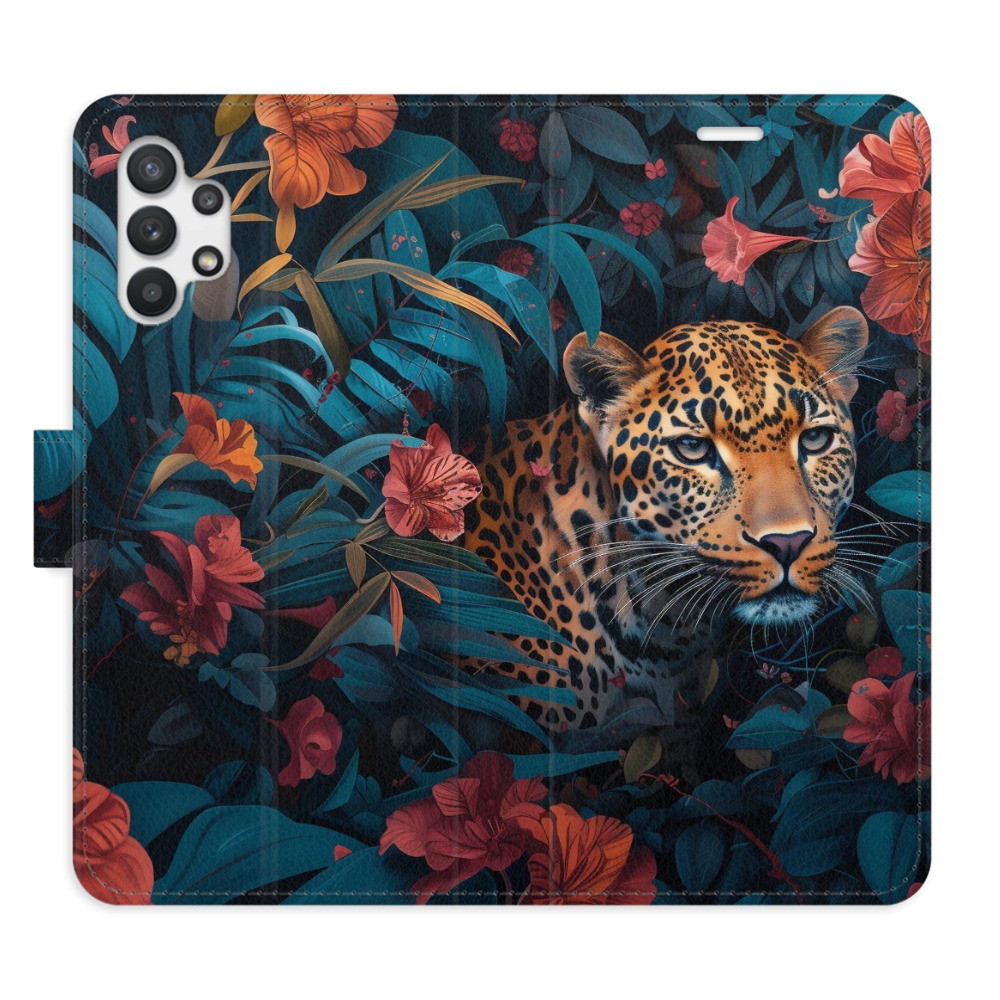 Flipové puzdro iSaprio - Flower Jaguar 02 - Samsung Galaxy A32