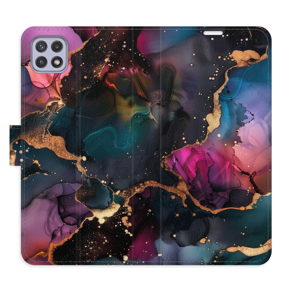 Flipové puzdro iSaprio - Dark Marble - Samsung Galaxy A22 5G