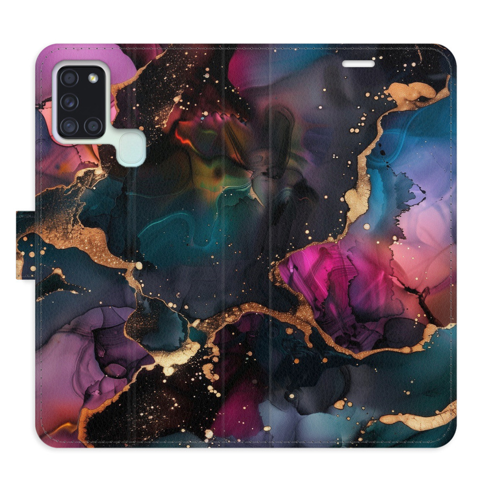 Flipové puzdro iSaprio - Dark Marble - Samsung Galaxy A21s