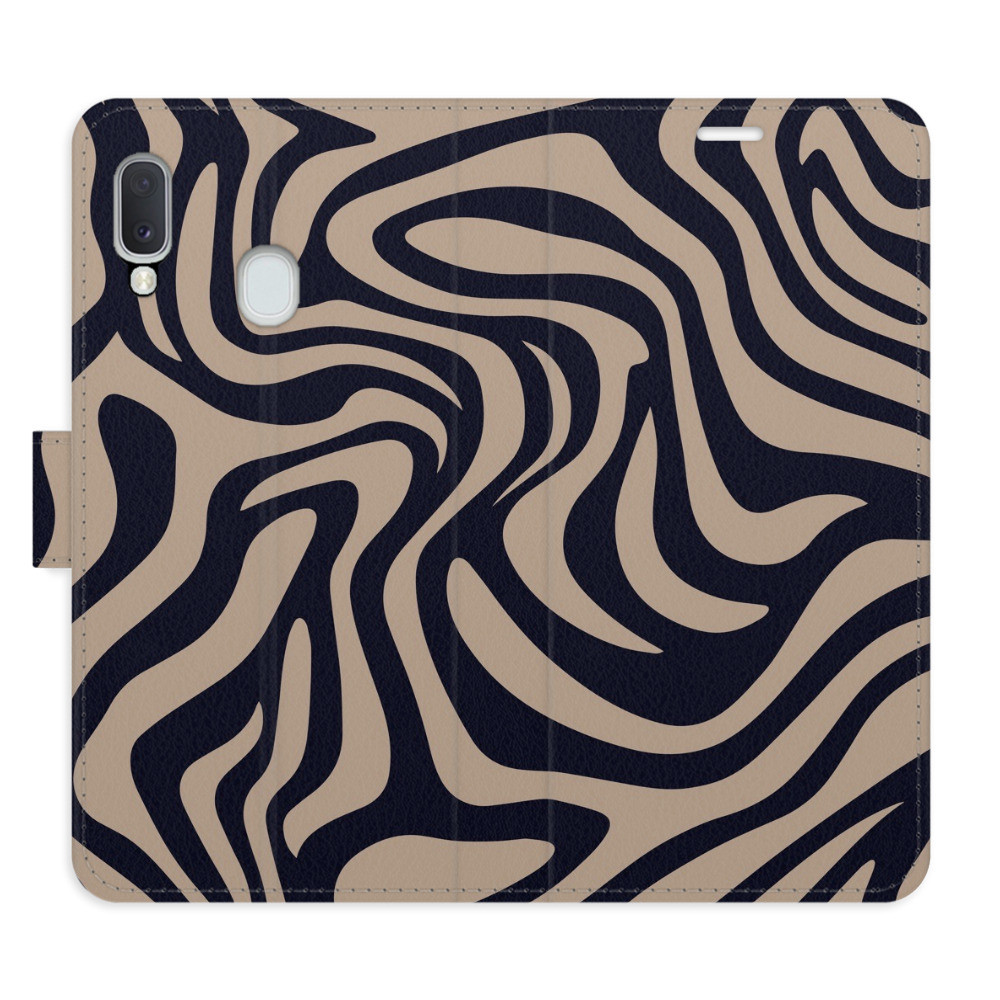 Flipové puzdro iSaprio - Zebra Black 02 - Samsung Galaxy A20e