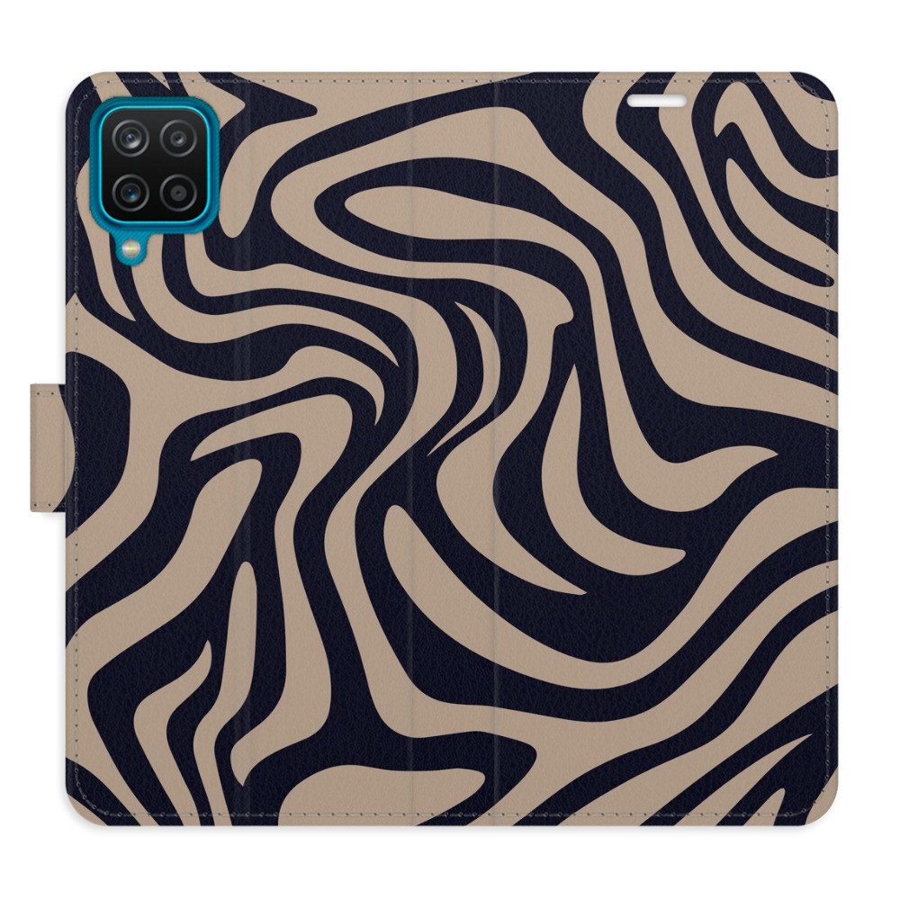 Flipové puzdro iSaprio - Zebra Black 02 - Samsung Galaxy A12