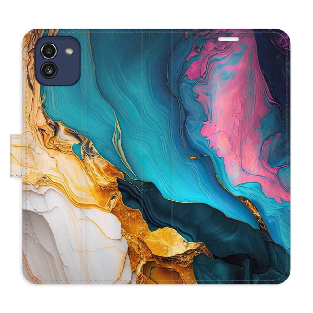Flipové puzdro iSaprio - Colourful Marble - Samsung Galaxy A03