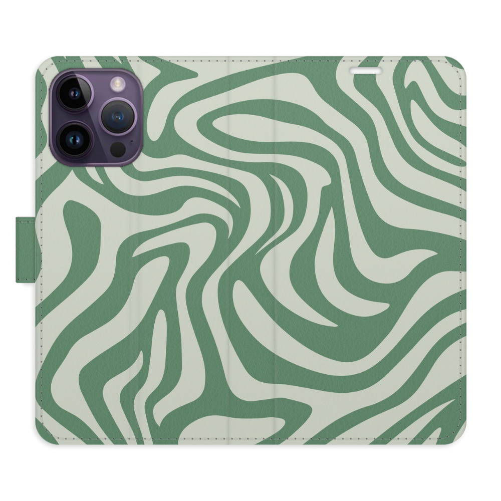 Flipové puzdro iSaprio - Zebra Green 02 - iPhone 14 Pro Max