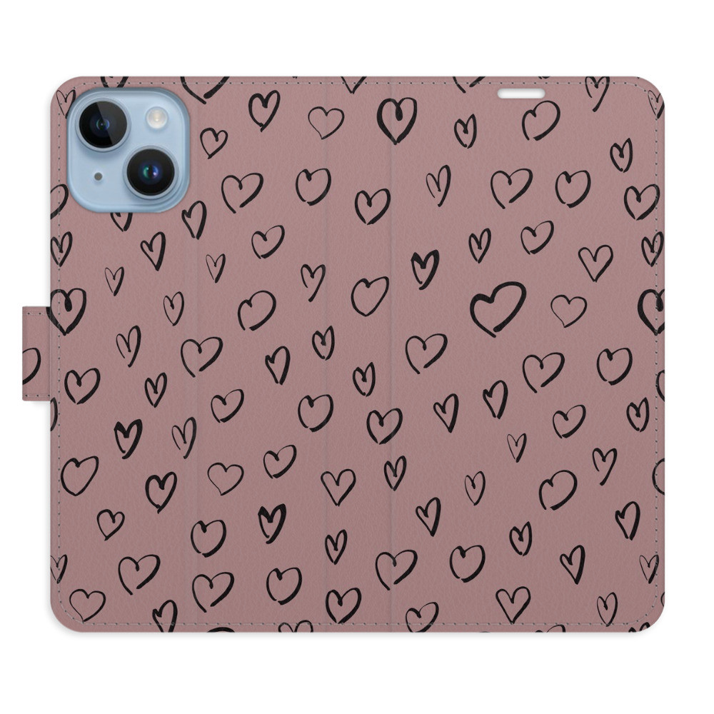 Flipové puzdro iSaprio - Heart Dark 02 - iPhone 14