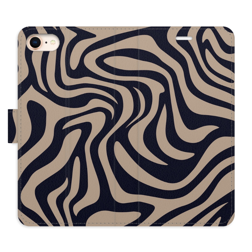 Flipové puzdro iSaprio - Zebra Black 02 - iPhone 7/8/SE 2020