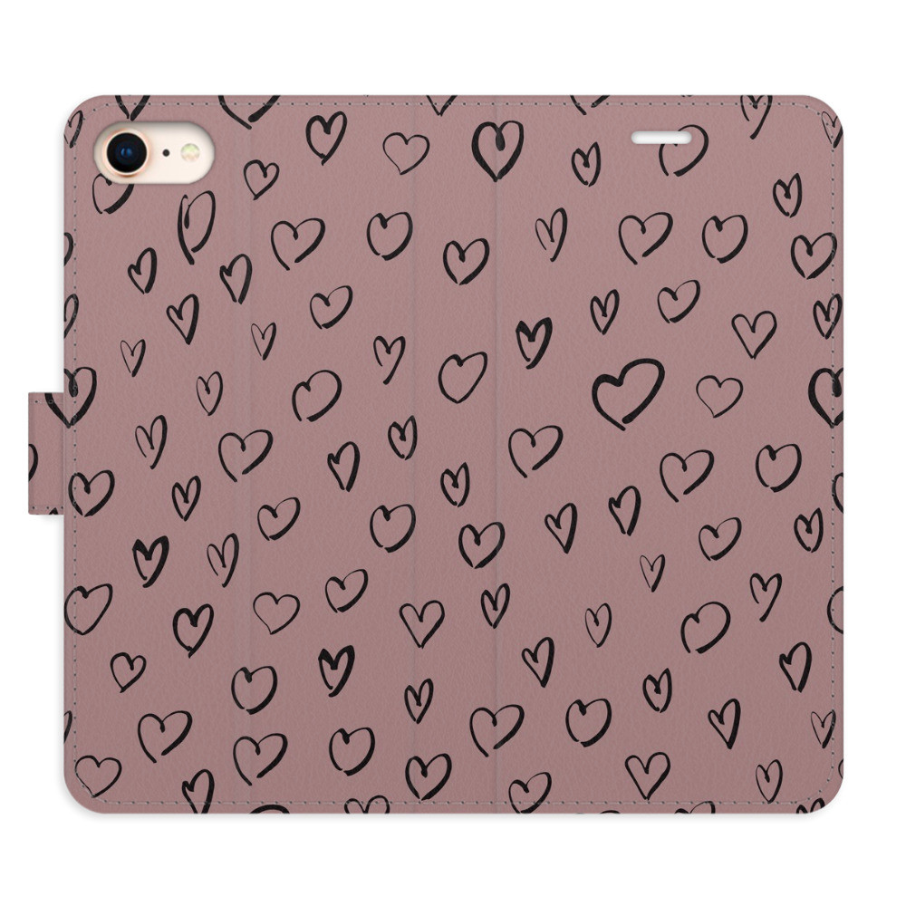 Flipové puzdro iSaprio - Heart Dark 02 - iPhone 7/8/SE 2020