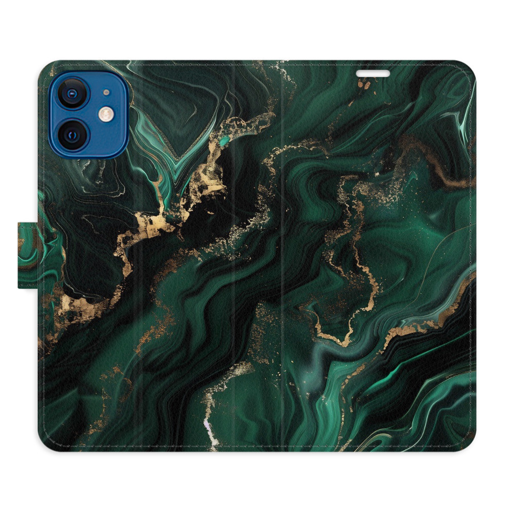 Flipové puzdro iSaprio - Emerald 02 - iPhone 12 mini