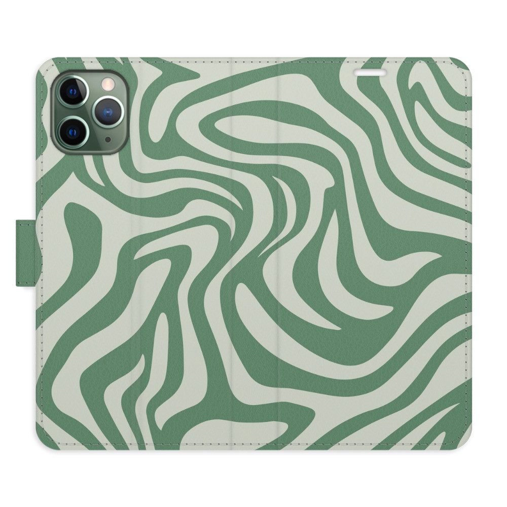 Flipové puzdro iSaprio - Zebra Green 02 - iPhone 11 Pro