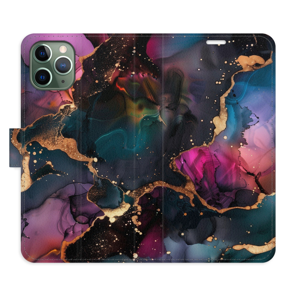 Flipové puzdro iSaprio - Dark Marble - iPhone 11 Pro