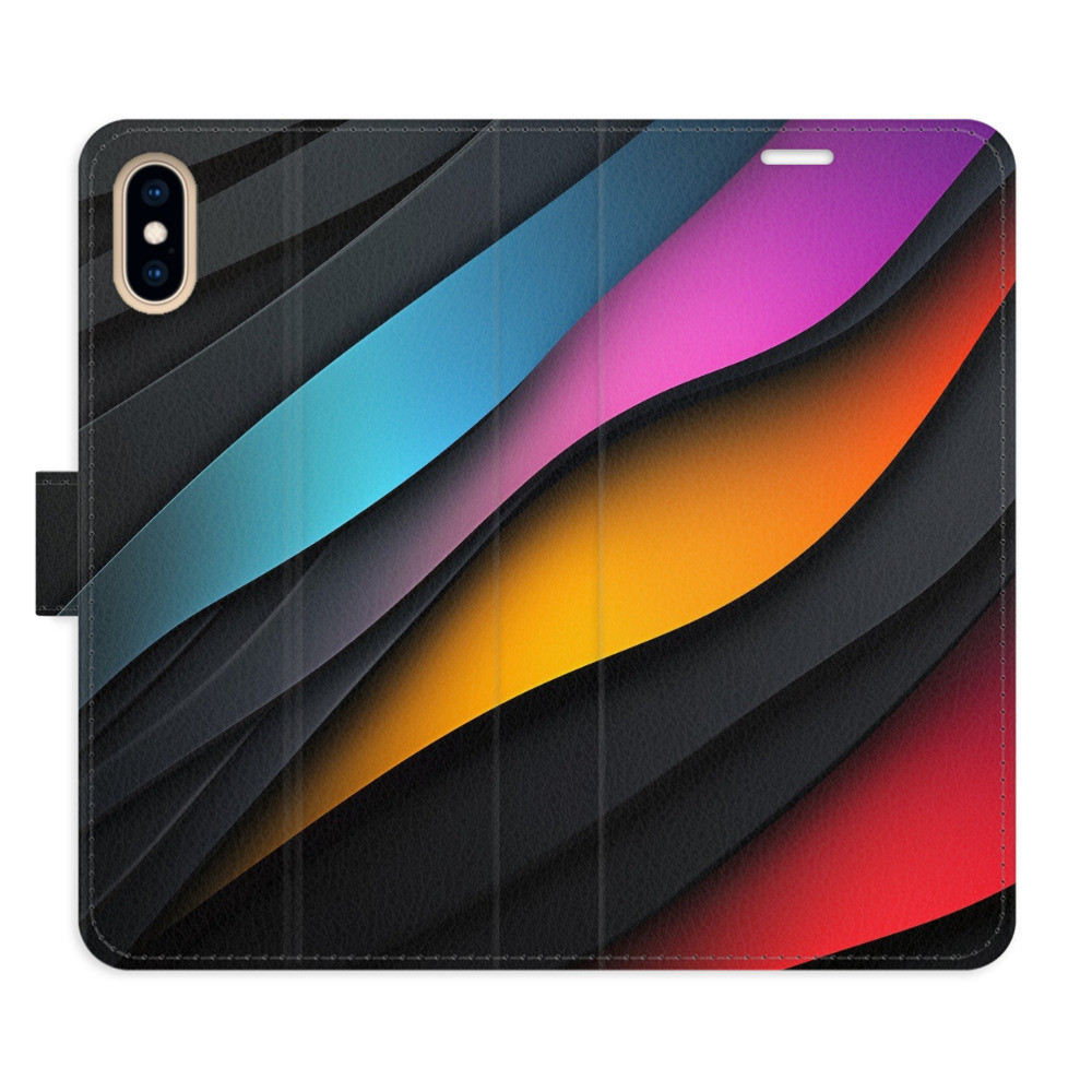 Flipové puzdro iSaprio - Color Waves - iPhone X/XS