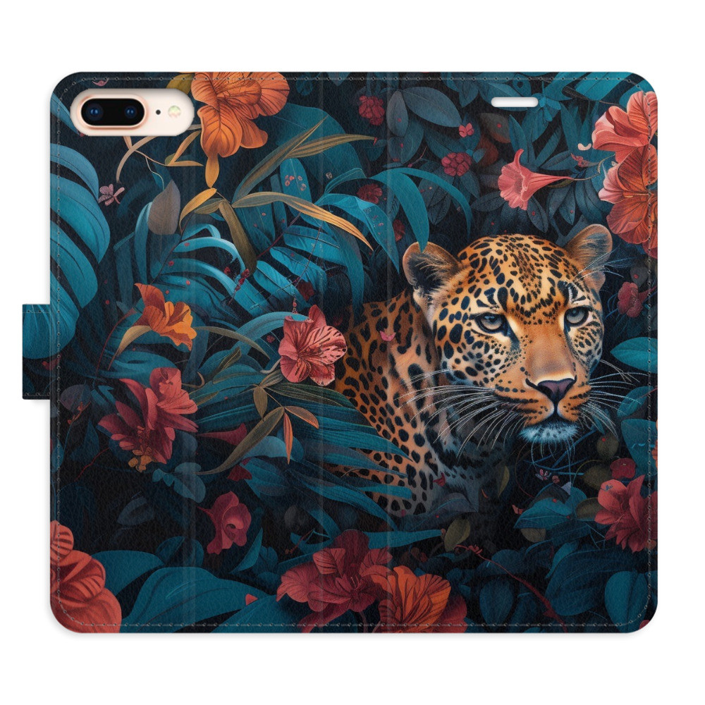 Flipové puzdro iSaprio - Flower Jaguar 02 - iPhone 7 Plus