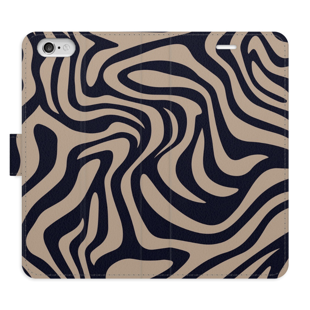 Flipové puzdro iSaprio - Zebra Black 02 - iPhone 6/6S