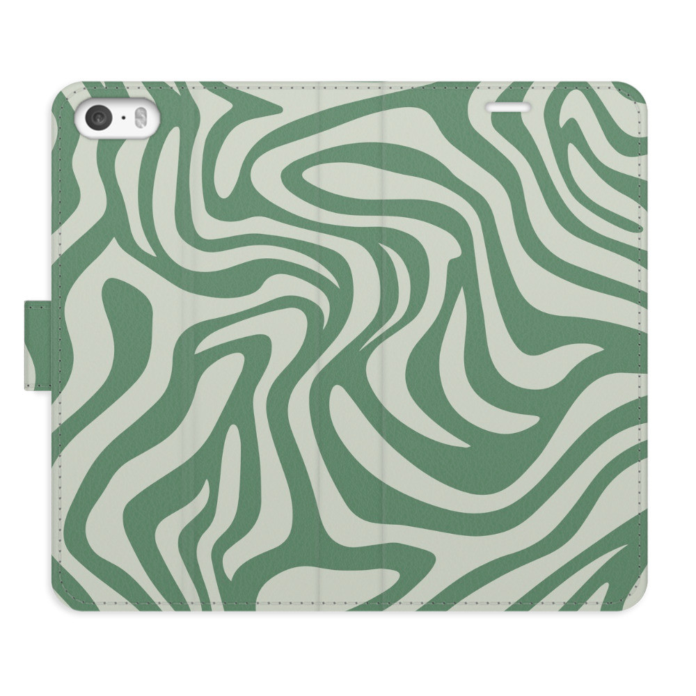 Flipové puzdro iSaprio - Zebra Green 02 - iPhone 5/5S/SE