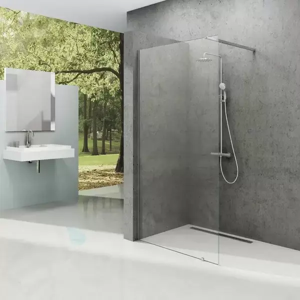 RAVAK - Walk-In Sprchová stena Walk-in Wall 140, 1400x2000 mm, lesklý hliník/číre sklo GW9WM0C00Z1