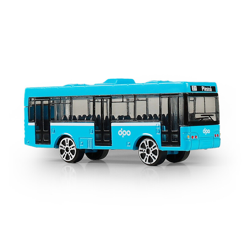 RAPPA - Kovový autobus DPO Ostrava modrý 8 cm
