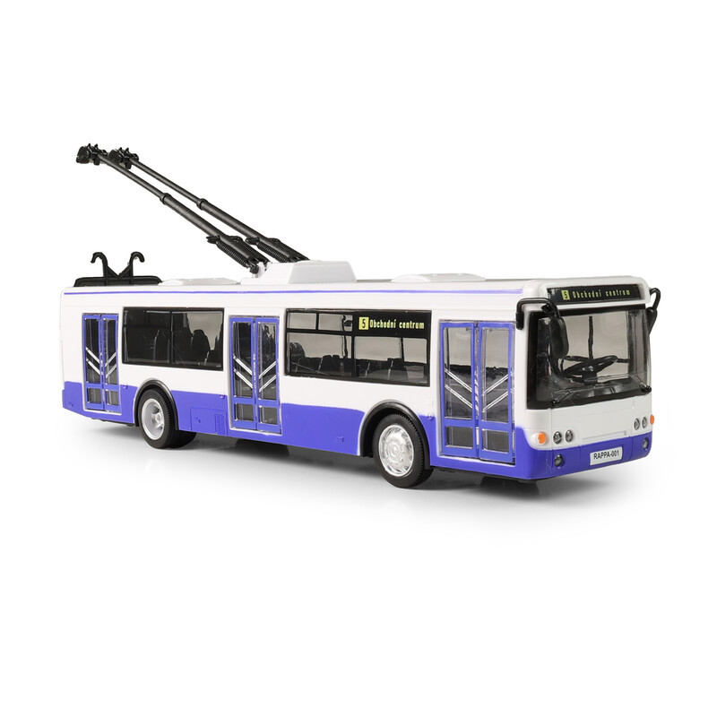 RAPPA - Trolejbus ktorý hlási zastávky česky 28 cm modrý
