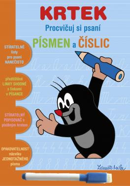 RAPPA - Zošit stierateľný Precvičuj si písaní písmen a číslic Krtek 2