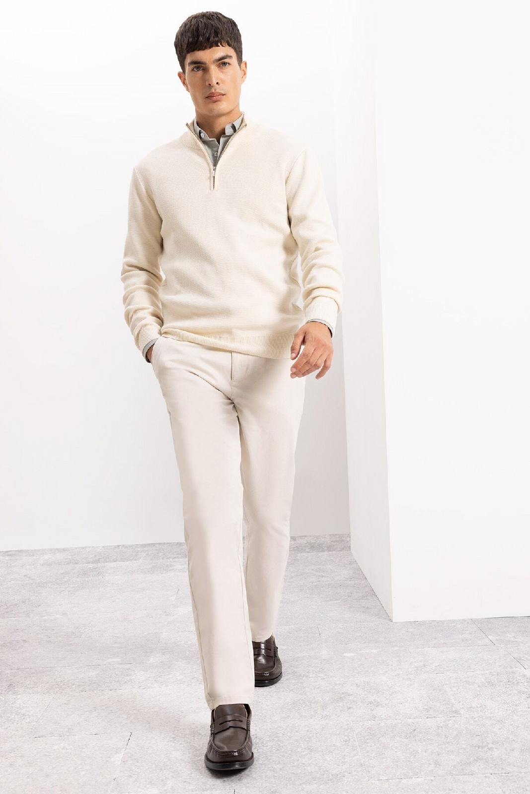 DEFACTO Tapered Fit Pocket Chino Canvas Trousers