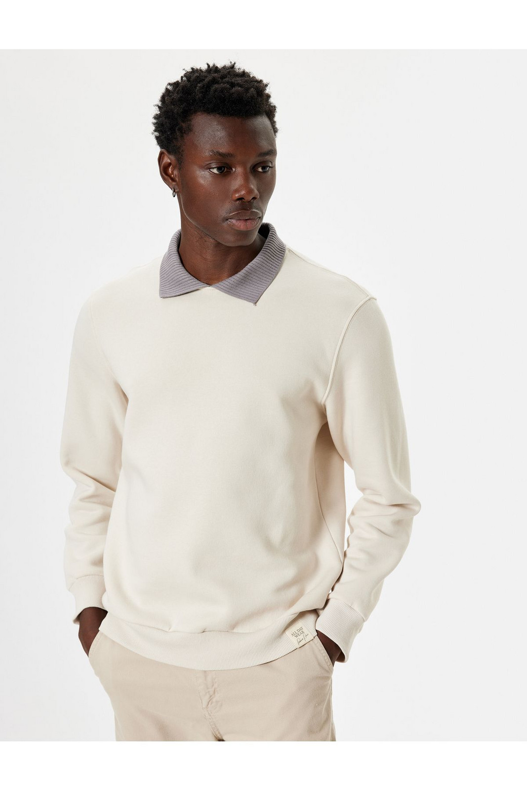 Koton Polo Neck Sweatshirt Long Sleeve Raised Cotton Blend