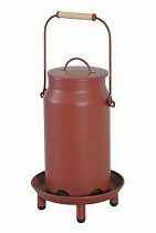 Krmítko pro drůbež plnění shora,kov červená 3,5l Zolux