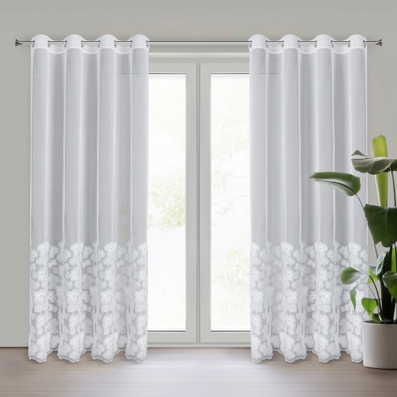 ArtFir Záclona JASMIN K | biela 140 x 250 cm