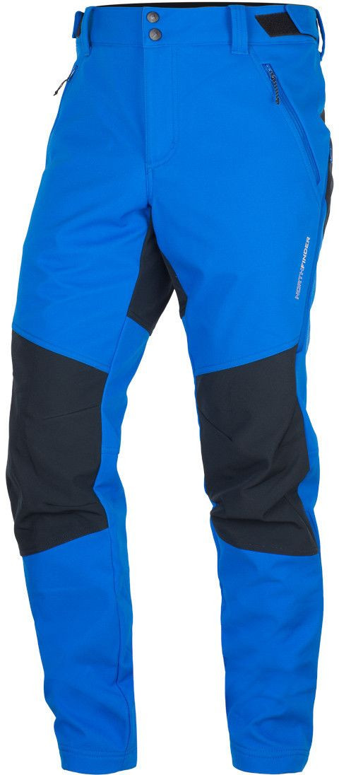Northfinder Pánske turistické softshellové nohavice MARCELLO blue black Veľkosť: M