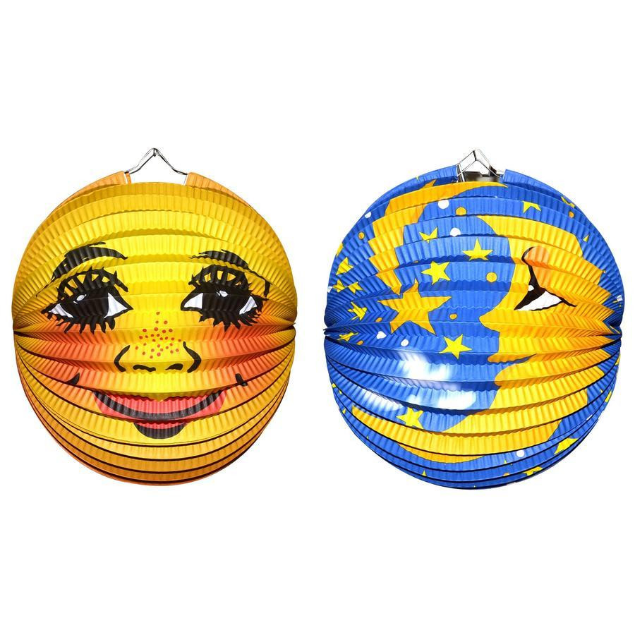 Lampión guľa Mesiac 25cm - modrá