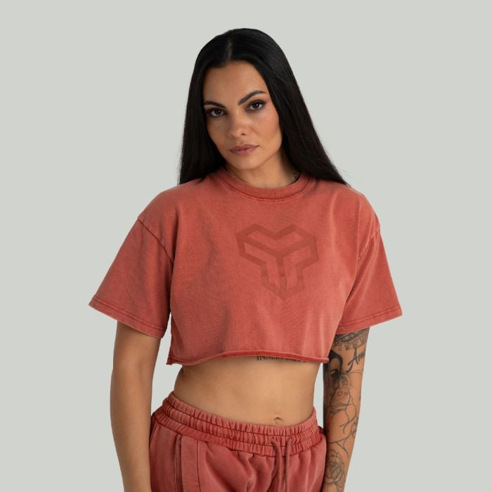 STRIX Dámske tričko CropTop Washed Terra  MM