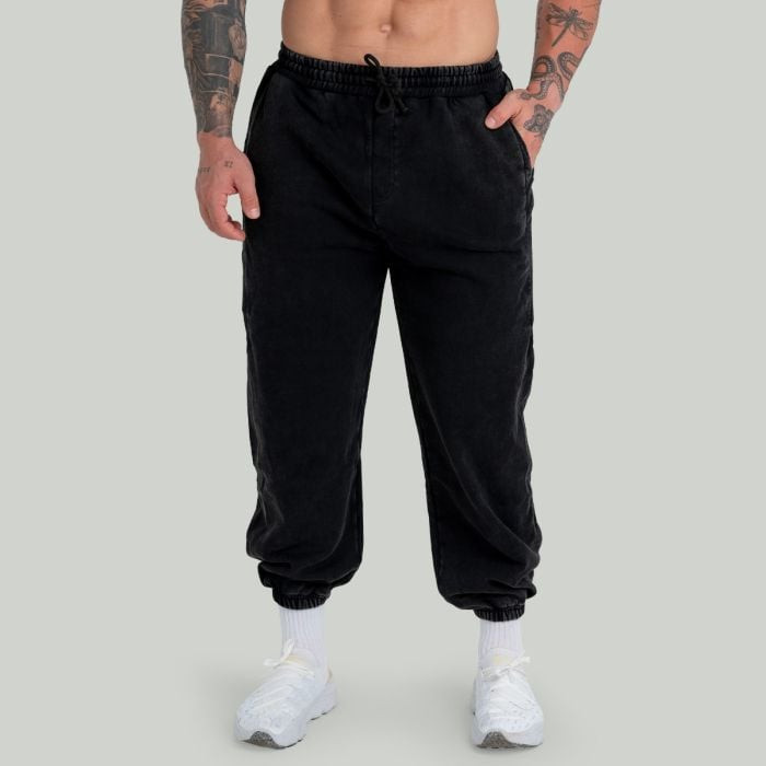 STRIX Tepláky Washed Black  S
