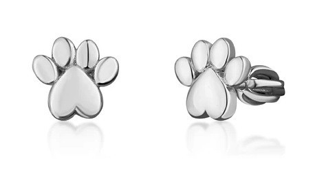 JVD Slušivé strieborné náušnice Tlapka SVLE1606XH2BISR