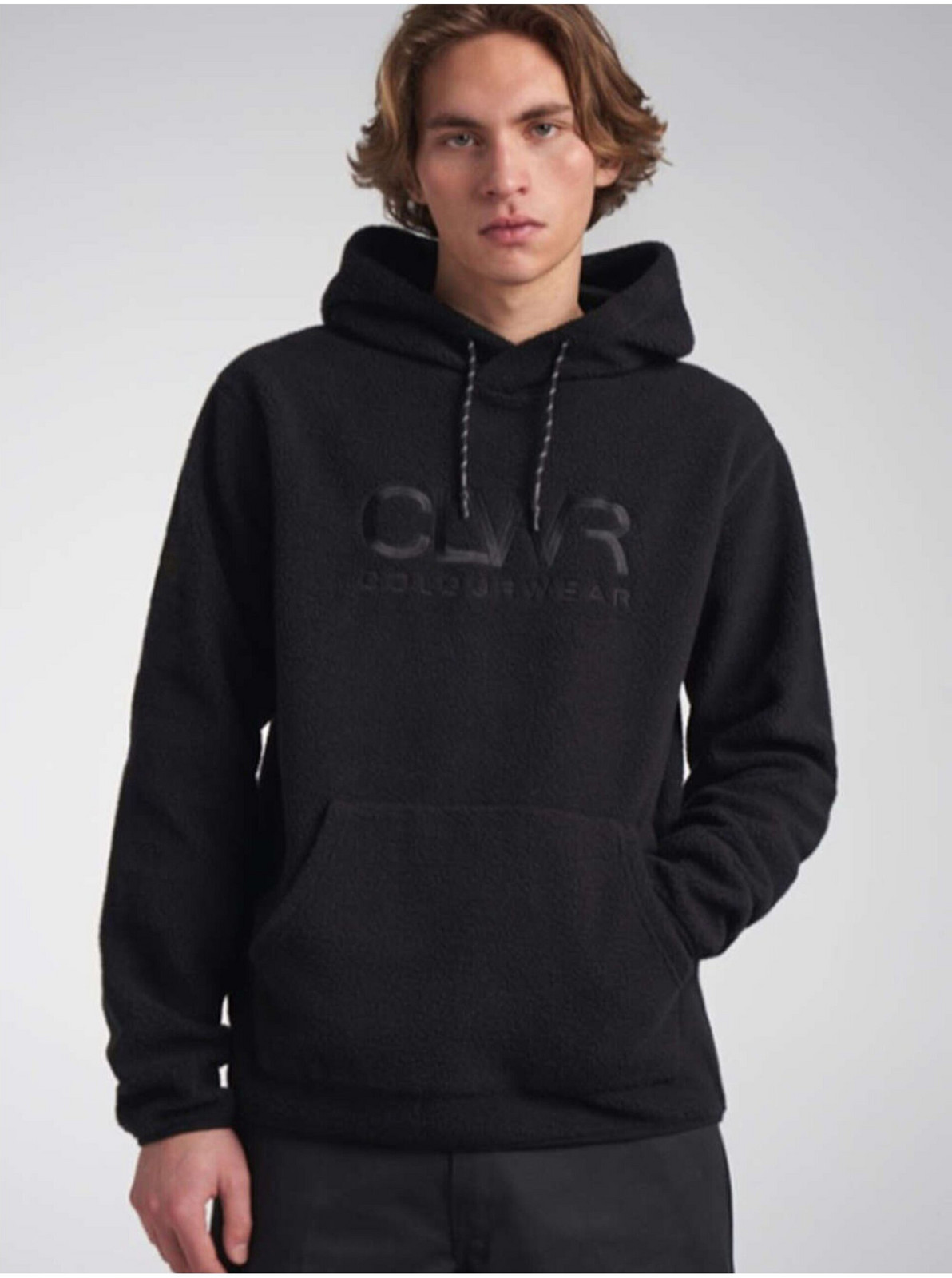Pánske Fleecová Mikina S Kapucňou Colourwear Teddy 2.0 M Čierna
