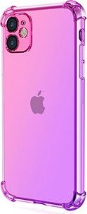 TopQ Kryt iPhone 11 Shock dúhový ružovo-fialový 109752