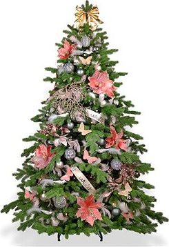 LAALU Ozdobený stromček NOBLESA 240 cm, 132 ks ozdôb a dekorácií