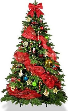 LAALU Ozdobený stromček SYMBOL VIANOC 240 cm, 152 ks ozdôb a dekorácií