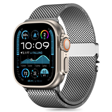 Tech-Protect Milano remienok na Apple Watch 44/45/46/49mm, silver