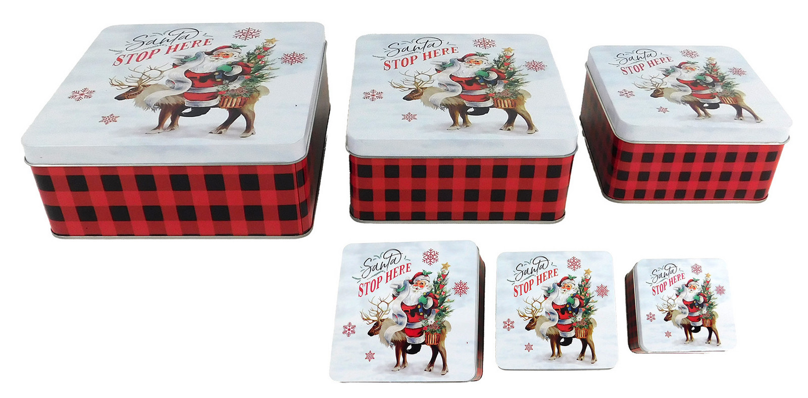 MAKRO - Dóza dekoračná vianočná 3ks