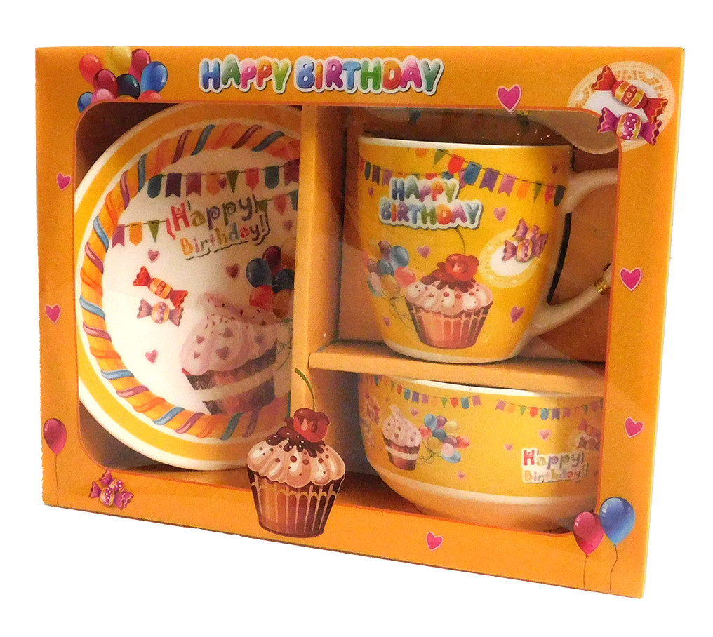 MAKRO - Hrnček set muffiny Happy Birthday