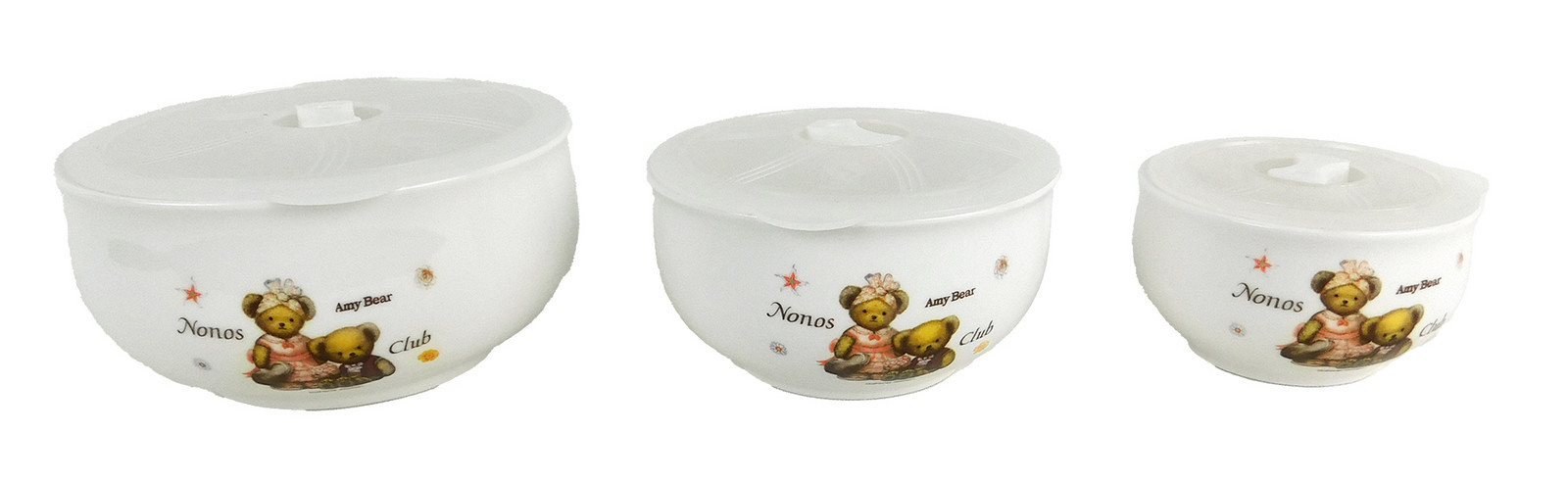 MAKRO - Misky s poklopom 3ks