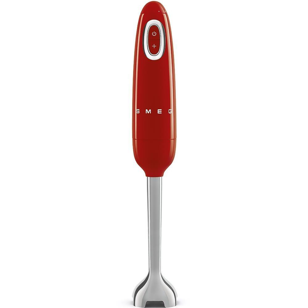 Smeg HBF11RDEU tyčový mixér, 700 W, 14850 RPM, turbo, 50's Style, protišmyková rukoväť, červený