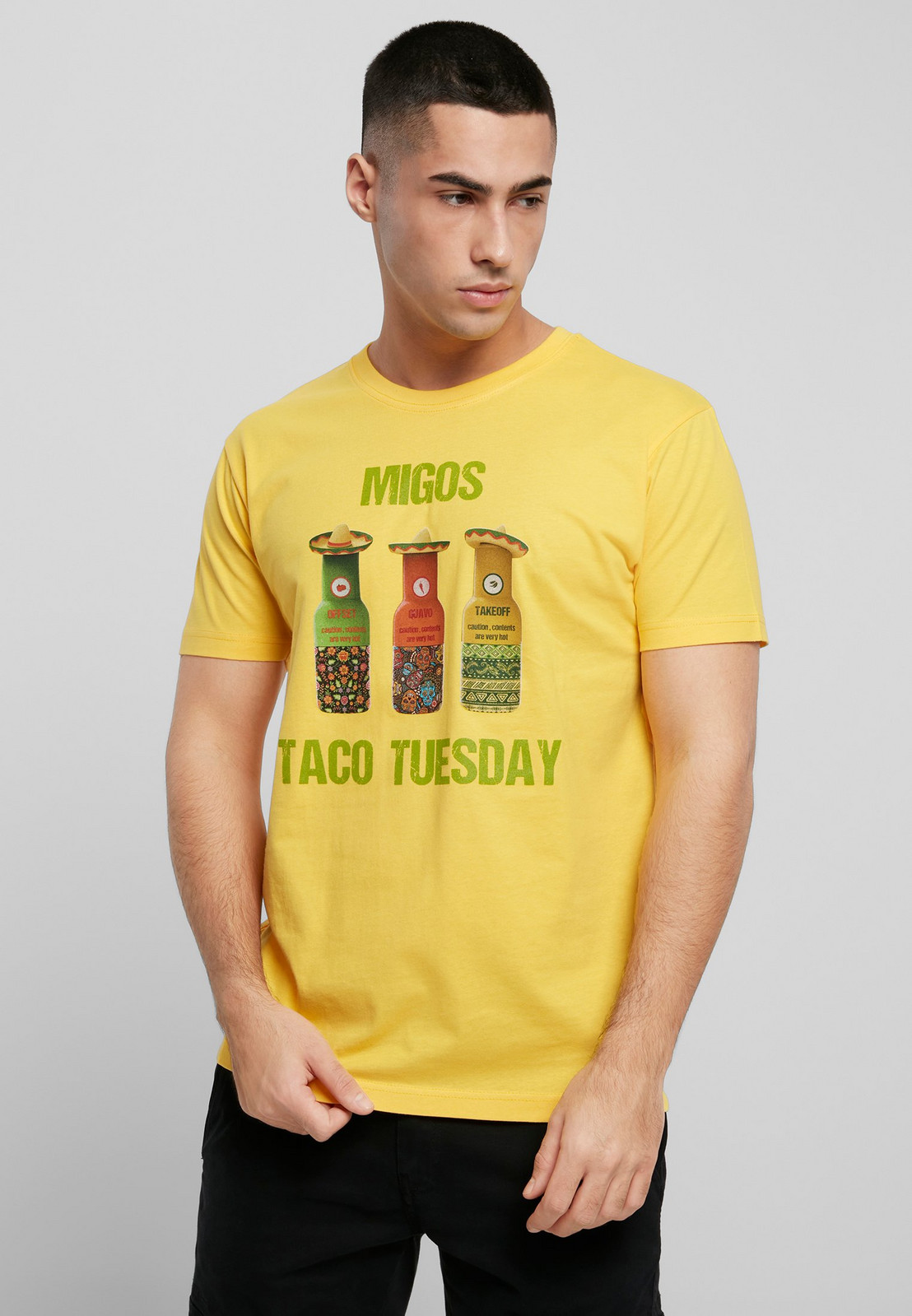Men's T-shirt Migos Taco Tuesday yellow