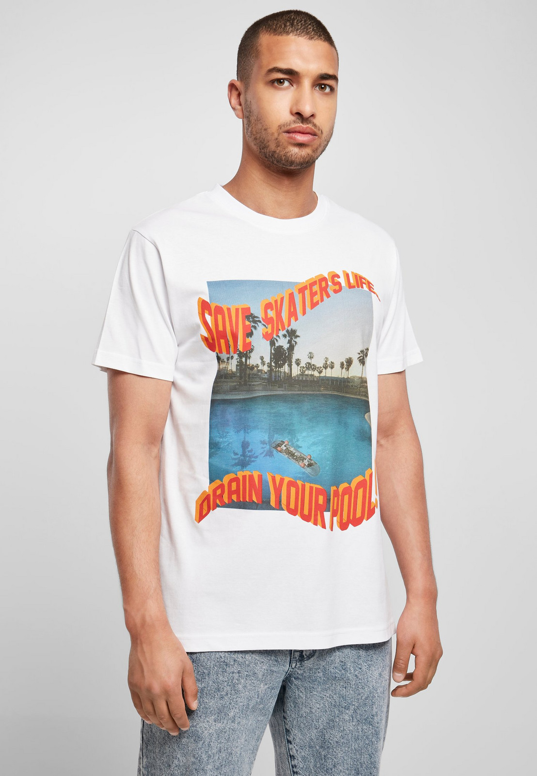 Men's T-shirt Save Skaters Life white