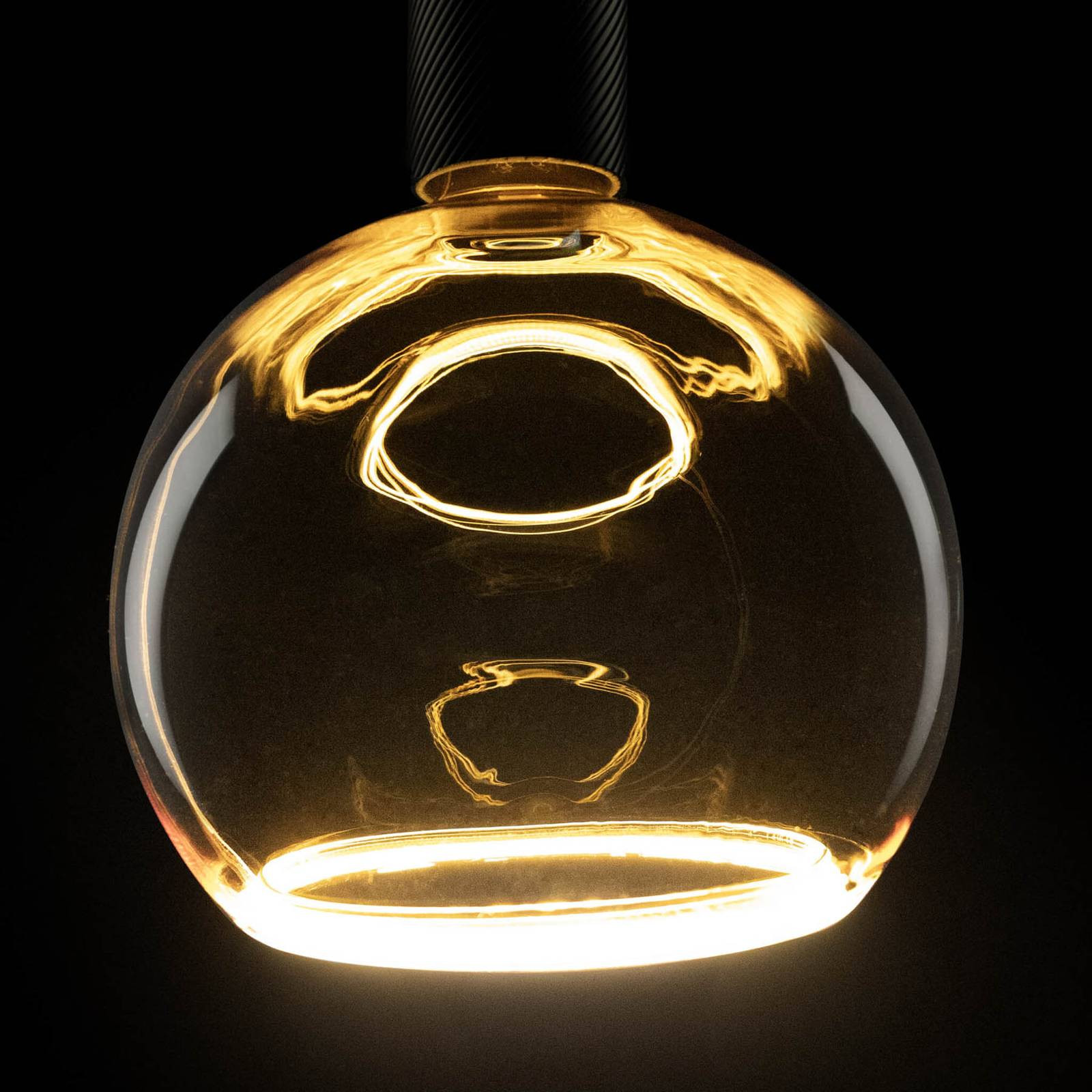 SEGULA LED žiarovka plávajúca, E27, žltá G200 6 W 922 dim