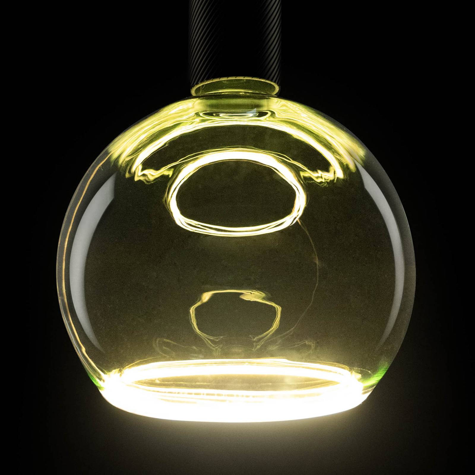SEGULA LED žiarovka plávajúca, E27, zelená G200 6 W 922 dim