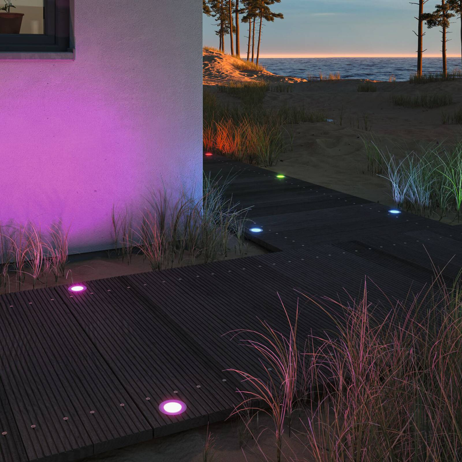 Paulmann Plug & Shine LED zapustené podlahové reflektory Podlahové RGBW