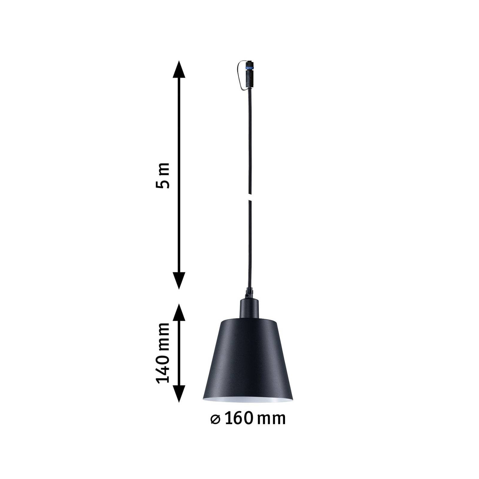 Paulmann Plug & Shine LED závesné svietidlo Kofia E14, hliník